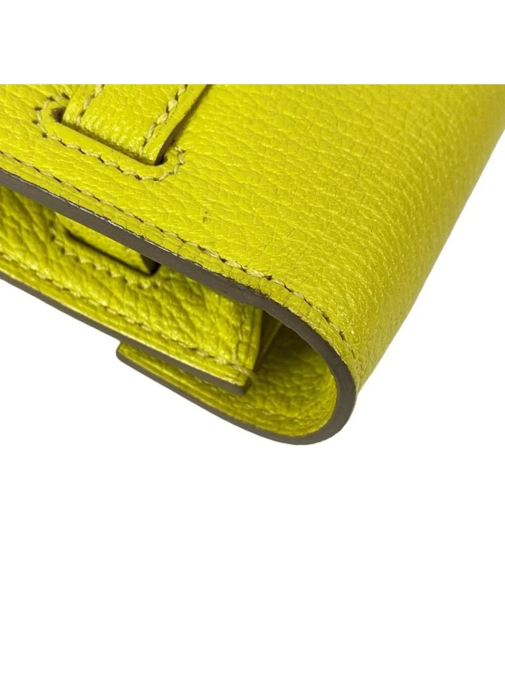 Hermes Wallet Kelly Long Tougo Lime Shoulder Silver